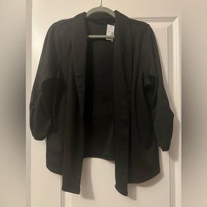 NWT MAURICES 3/4 RUCHED SLEEVE BLAZER PLUS SIZE 1